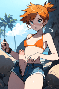 kasumi-free-sex-art,-misty-free-sex-art-–-colored,-denim-shorts,-bikini-top,-shaded,-belly-button