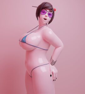 mei-hentai-porn-–-huge-thighs,-black-nails,-swimsuit,-glasses,-blender