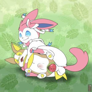 pokemon-rule-–-animal-penis,-green-eyes,-blue-ears,-pink-ears,-fur,-male