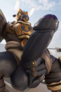 reinhardt-porn-hentai-–-clothing,-foreskin,-wrist-wraps,-ring-piercing,-glowing-eyes