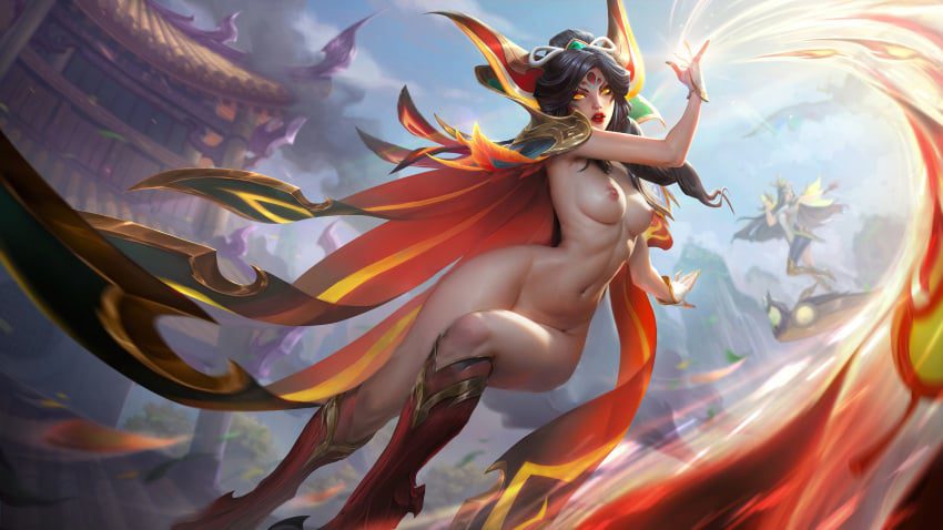 league-of-legends-hentai-–-semi-nude,-riot-games,-xayah,-cavicblack-hair