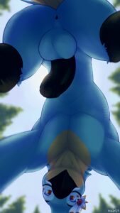the-legend-of-zelda-hentai-art-–-feathers,-solo,-blue-feathers,-anus