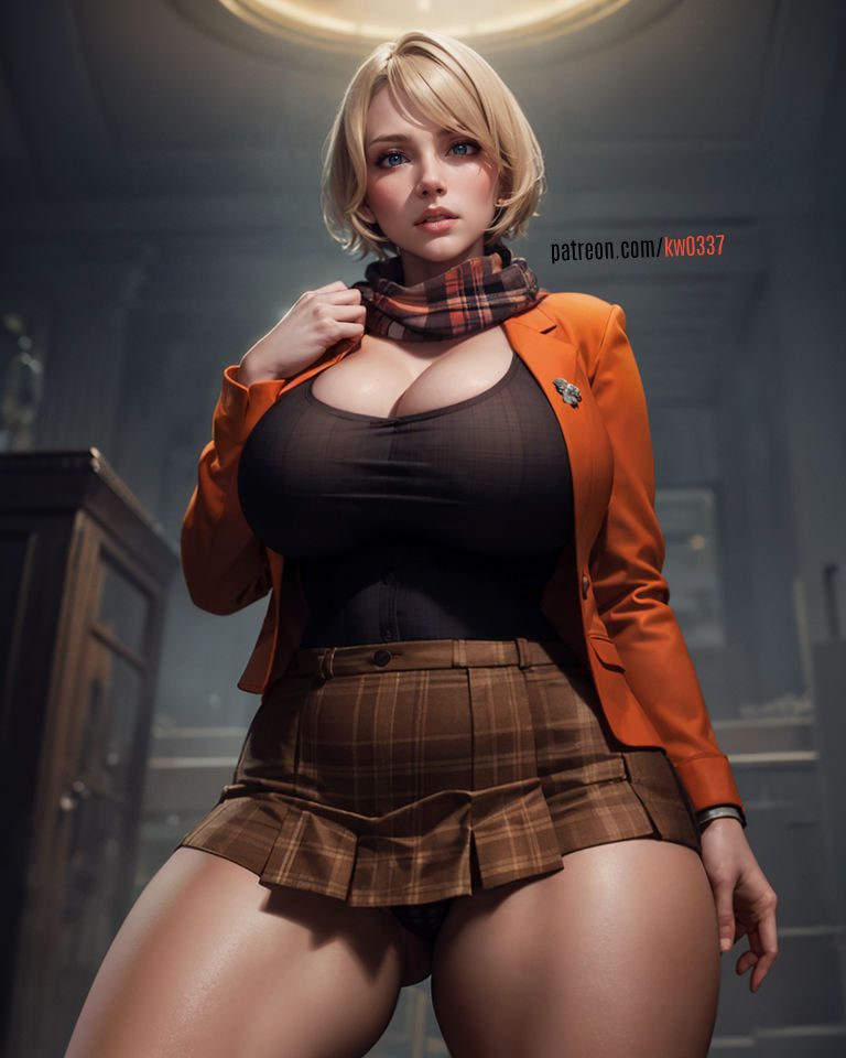 resident-evil-free-sex-art-–-thick-thighs,-curvy-female,-school-uniform,-short-skirt,-thick
