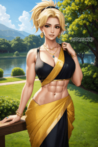 overwatch-game-porn-–-indian-clothes,-muscular-female,-jewelry,-diffusionlad,-abs