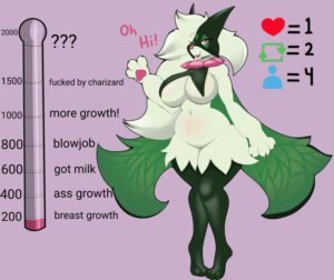 pokemon-porn-hentai-–-voluptuous,-simple-background,-curvy-body,-thick-thighs,-green-fur,-pose