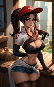 league-of-legends-free-sex-art-–-smile,-brown,-thighhighs,-shorts