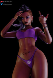 overwatch-hentai-–-dark-skinned-female,-navel,-thick-thighs,-simple-background,-female-only