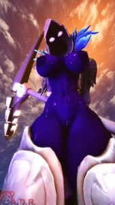raven-xxx-art-–-pussy,-big-breasts,-shiny-skin,-armor,-breasts,-weapon