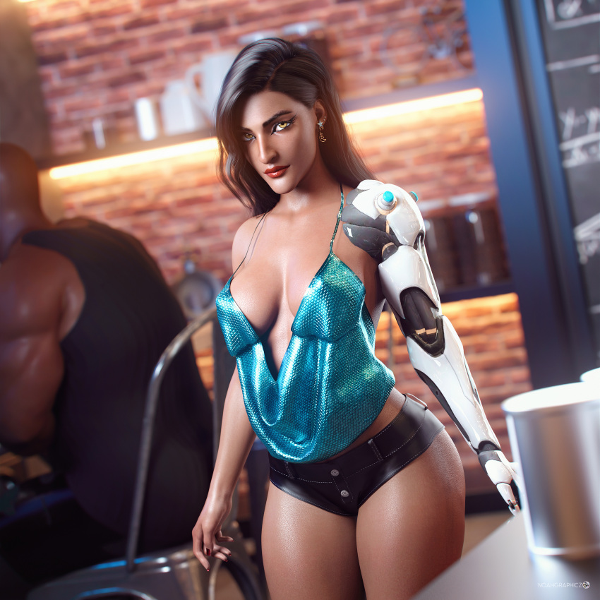 overwatch-rule-–-indian-female,-black-hair,-blizzard-entertainment,-symmetra,-indian,-busty