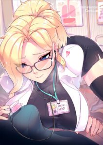 overwatch-rule-porn-–-doctor,-stethoscope,-mercy,-darklux,-doctor-on-patient,-blonde-hair-female,-bulge