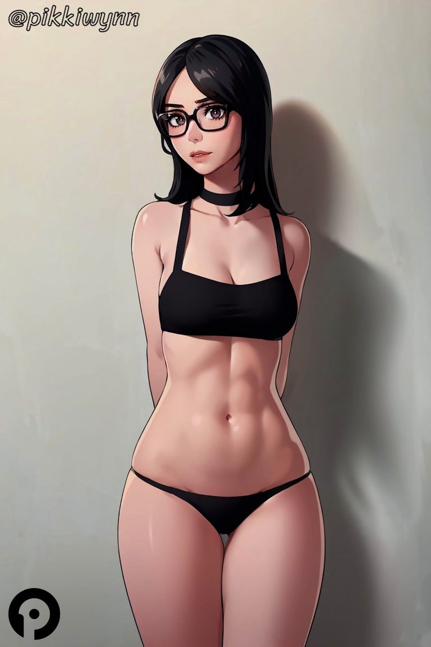 jawbreaker-free-sex-art-–-black-choker,-toned,-ai-generated,-black-bra