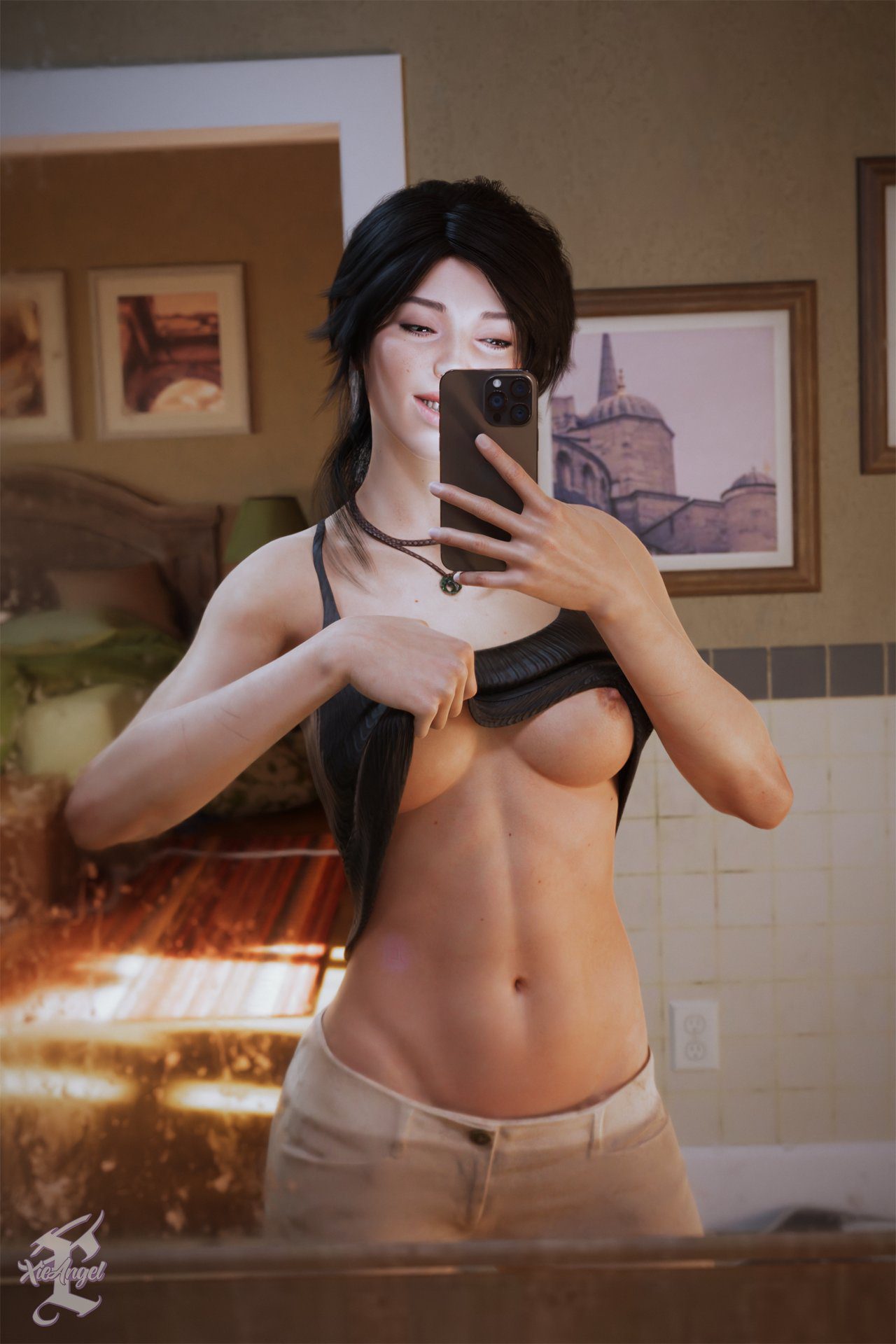 tomb-raider-xxx-art-–-selfie,-hourglass-figure