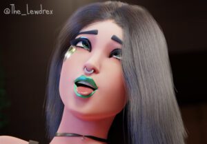 ark-xxx-art,-d&#k-xxx-art-–-eyes-rolling-back,-watermark,-blender,-nose-piercing,-highres,-green-makeup,-pleasure-face