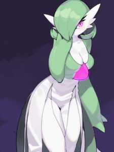 pokemon-hot-hentai-–-kame-emale,-breasts,-simple-background,-looking-at-viewer,-green-hair