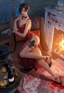 resident-evil-hentai-xxx-–-looking-at-viewer,-dress,-big-breasts,-fan-yang,-female