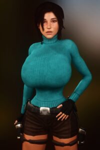 tomb-raider-game-hentai-–-fingerless-gloves,-breasts-bigger-than-head,-gigantic-breasts,-female-solo,-clothed-female