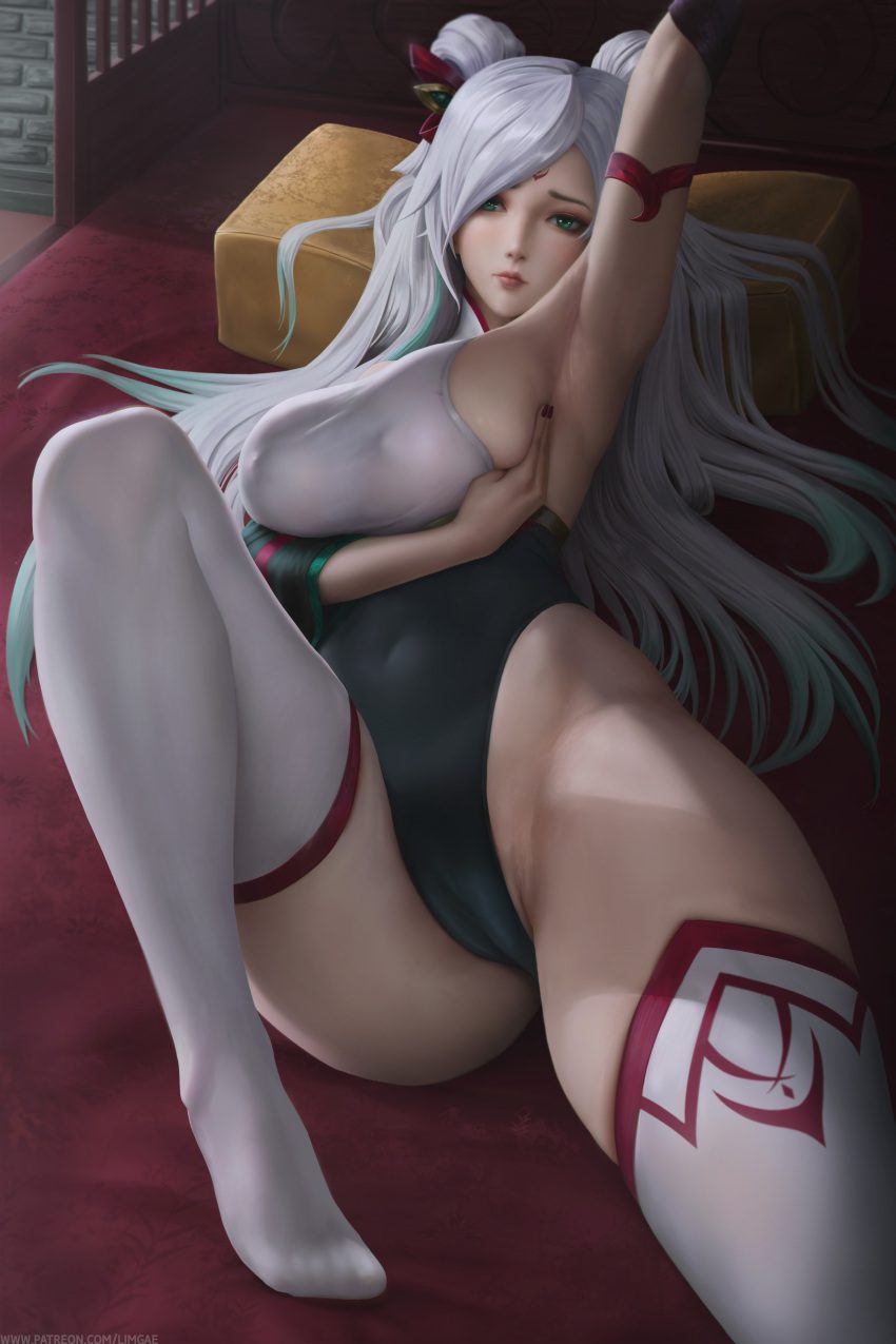 league-of-legends-free-sex-art-–-double-bun,-mythmaker-irelia,-armpits,-multicolored-hair,-solo,-riot-games,-navel