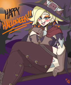 overwatch-rule-porn-–-looking-at-viewer,-halloween,-thick-thighs,-witch-hat
