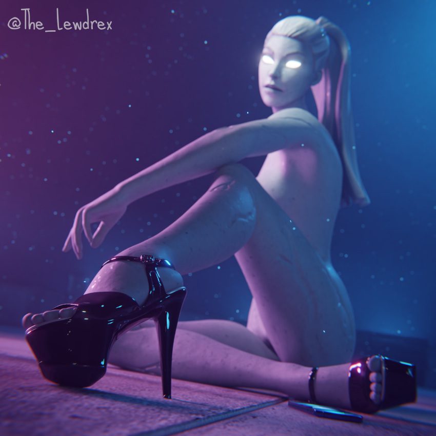 fortnite-free-sex-art-–-nude-female,-looking-at-viewer,-pussy-peek,-naked-footwear,-naked-heels,-long-hair
