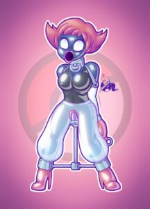 Maylene Sex Art - leg spreader, pink hair, ankle cuffs, open mouth, translucent clothing 2 maylene-sex-art-–-leg-spreader,-pink-hair,-ankle-cuffs,-open-mouth,-translucent-clothing