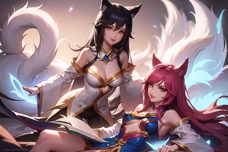 league-of-legends-rule-xxx-–-league-of-legends:-wild-rift,-fox-tail,-ai-generated,-pink-hair,-black-hair