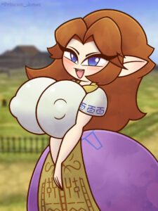 the-legend-of-zelda-hentai-xxx-–-female-only,-huge-breasts,-princess-jomes,-big-breasts,-looking-at-viewer,-nipples-visible-through-clothing,-clothed