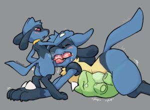 pokemon-free-sex-art-–-spikes,-licking,-fur,-precum-drip,-blue-body,-all-fours