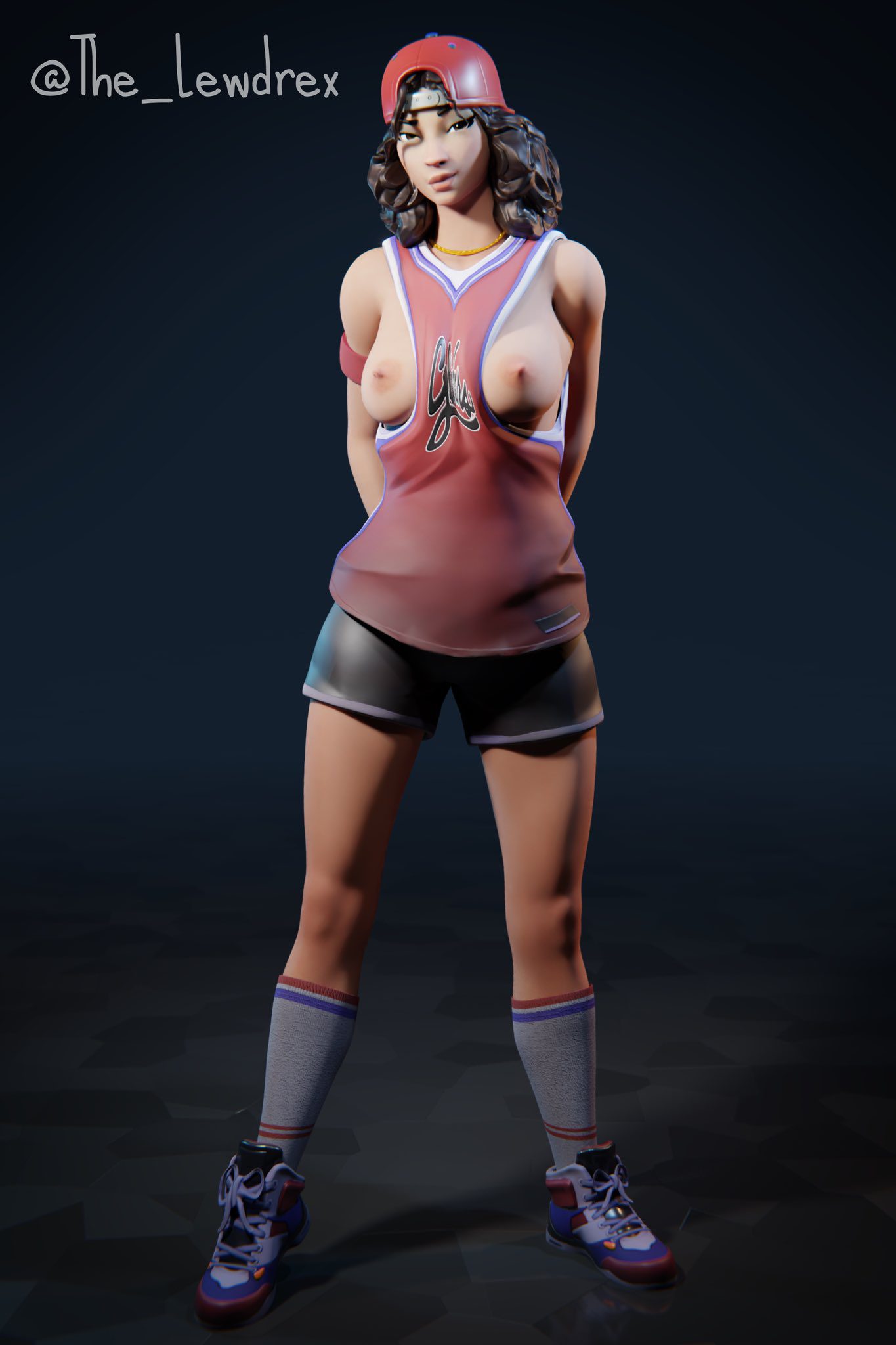 fortnite-porn-–-pose,-standing,-no-bra,-simple-background,-nipples,-epic-games,-socks