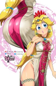 the-legend-of-zelda-game-hentai-–-large-ass,-pink-lips,-mario-(series),-blonde-hair,-lipstick,-neckwear