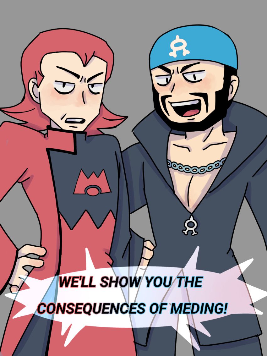 archie-xxx-art,-maxie-xxx-art-–-dialogue,-pokemon-rse,-bandana,-looking-at-viewer,-team-magma,-male-only