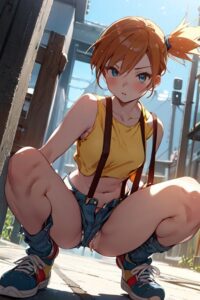 kasumi-hentai-–-barely-visible-genitalia,-red-hair,-looking-at-viewer,-clothed,-spread-legs,-spreading