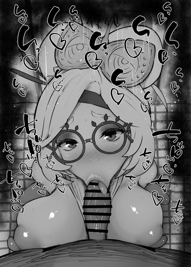 the-legend-of-zelda-porn-–-big-penis,-big-breasts,-hair-bun,-squatting,-black-and-white,-looking-at-viewer