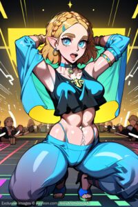 the-legend-of-zelda-porn-–-public,-squatting-cowgirl-position,-belly,-mascara,-looking-at-viewer,-thighs