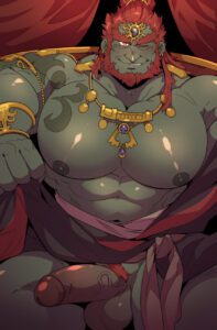 the-legend-of-zelda-rule-porn-–-ganondorf,-bara,-nintendo,-nipples,-ganondorf-(tears-of-the-kingdom),-,-looking-at-viewer