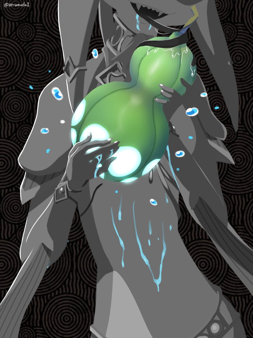 the-legend-of-zelda-hentai-–-food,-nude,-glowing,-completely-nude,-black-background,-saliva-trail