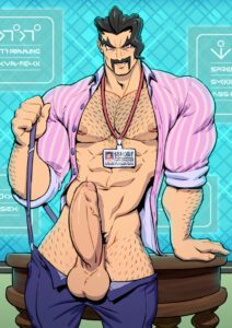 pokemon-hentai-art-–-body-hair,-black-hair,-big-balls,-facial-hair,-muscles,-schizoid,-male-only