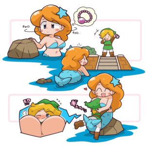 the-legend-of-zelda-hentai-–-hug,-link,-long-hair,-blonde-hair,-blushing