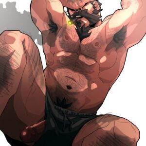 graves-hentai-art-–-biceps,-solo-male,-bara,-muscular-legs