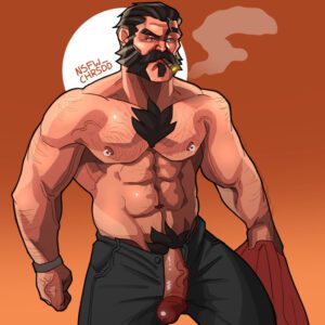 graves-free-sex-art-–-male-focus,-male-only,-penis,-huge-cock,-riot-games,-big-balls,-manly