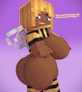 minecraft-hentai-art-–-bee-humanoid,-wings,-humanoid,-big-ass,-stockings,-artha-(extrafruitygirl)