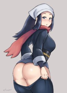 akari-hentai-xxx-–-blue-clothing,-clothing-malfunction,-blue-pants,-presenting-ass