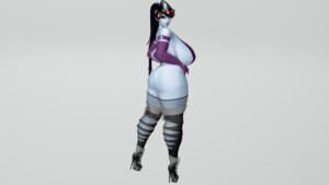 overwatch-rule-–-presenting,-large-breasts,-armwear,-back-view