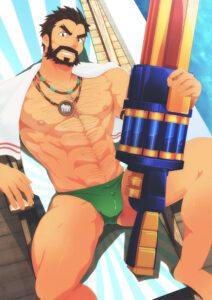 graves-sex-art-–-male-only,-speedo,-muscular-legs,-solo,-beard,-muscular-male,-holding-object