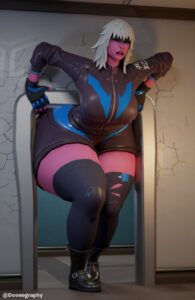 harlowe-porn-–-huge-ass,-jacket,-boots,-gloves,-white-hair,-thighhighs,-fortnite:-battle-royale