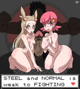 bruno-sex-art,-jasmine-sex-art,-whitney-sex-art-–-penis-between-breasts,-text-box,-nude-female,-text,-pink-hair,-leash