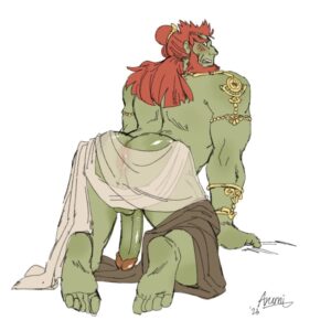 the-legend-of-zelda-hentai-porn-–-nintendo,-ass,-male-only,-red-hair,-backsack,-green-skin