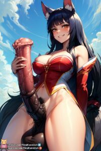 league-of-legends-rule-porn-–-teeth,-blue-sky,-blush,-cloudy-sky