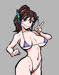 overwatch-hentai-art-–-ahemaru,-swimsuit,-breasts,-v