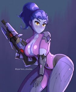 overwatch-hot-hentai-–-cleavage,-spartandoodles,-straight-hair,-holding-weapon,-ls