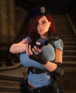 resident-evil-hot-hentai-–-gigantic-breasts,-belt,-clothed,-female,-holding-weapon,-female-only